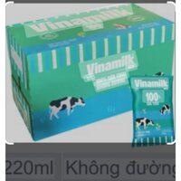 thùng 48 bịch  sữa tươi tiệt trùng sữa Vinamilk không đường 220ml mỗi bịch
