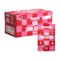Thùng 48 bịch sữa tươi tiệt trùng Vinamilk 100% hương dâu bịch 220ml