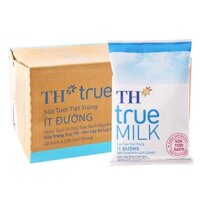 Thùng 48 bịch Sữa tươi tiệt trùng TH ít đường 220ml