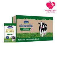 Thùng 48 bịch Sữa tươi Vinamilk có đường (48 bịch x 220ml)