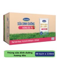 Thùng 48 bịch sữa Vinamilk hương dâu 220ml