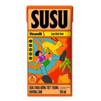 Thùng 48 hộp 110ml Sữa chua uống tiệt trùng hương cam Vinamilk Susu hộp 110ml