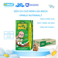[Thùng 48 hộp 110ml] Sữa tiệt trùng VPMilk Nutrimalt Vị Cacao  Mầm  Lúa Mạch
