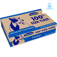 Thùng 48 hộp 110ml Sữa tươi tiệt trùng Vinamilk 100% ít đường