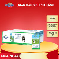 Thùng 48 hộp 110ml Sữa tươi tiệt trùng có đường Mộc Châu Milk