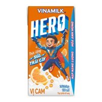 Thùng 48 hộp 110ml Thức uống sữa trái cây vị cam Vinamilk Hero