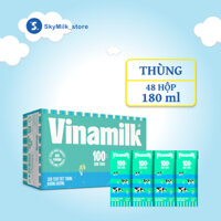 Thùng 48 hộp 180ml Sữa tươi tiệt trùng Không đường Vinamilk