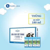 Thùng 48 hộp 180ml Sữa tươi tiệt trùng Ít đường Mộc Châu Milk
