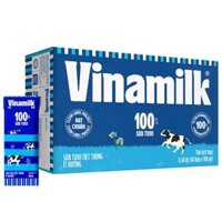 Thùng 48 hộp 180ml Sữa tươi tiệt trùng Ít đường Vinamilk