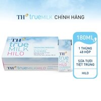 Thùng 48 hộp  (180ml x 48) sữa tươi tiệt trùng TH True Milk HILO Chính Hãng TH