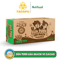 Thùng 48 hộp NuVi Thức Uống Sữa Lúa Mạch Lắc Cacao TU.NLL110SP 110ml - Thương Hiệu NUTIFOOD - TACAPU