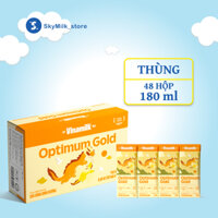 Thùng 48 hộp sữa bột pha sẵn Vinamilk Optimum Gold 180ml - Hỗ trợ phát triển toàn diện
