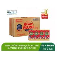 Thùng 48 hộp sữa bột pha sẵn Growplus đỏ có đường / ít đường 180ml , giá tốt