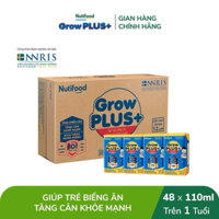 Thùng 48 hộp sữa bột pha sẵn nuti growplus xanh 110ml