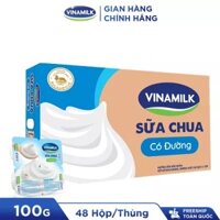 Thùng 48 Hộp Sữa Chua Ăn Vinamilk Có Đường 100g