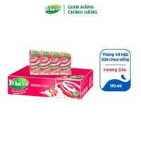 Thùng 48 Hộp Sữa Chua Lên Men Tự Nhiên Yomost Vị Dâu (170ml/Hộp) - Hàng Chính Hãng