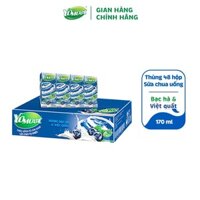 Thùng 48 Hộp Sữa Chua Lên Men Tự Nhiên Yomost Bạc Hà - Việt Quất (170ml/Hộp)