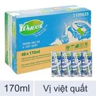 Thùng 48 hộp sữa chua uống bạc hà, việt quất YoMost 170ml