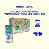 Thùng 48 hộp Sữa chua uống tiệt trùng SuSu việt quất chuối - 12 Lốc 4 hộp 180ml