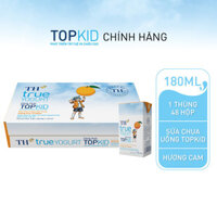 Thùng 48 hộp sữa chua uống tiệt trùng  TH true YOGURT TOPKID hương cam tự nhiên 110 ml (110 ml x 48)