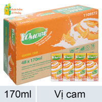 Thùng 48 hộp sữa chua uống hương Cam/ Dâu/ Lựu YoMost 170ml