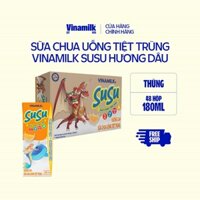 Thùng 48 hộp Sữa Chua Uống Tiệt Trùng Vinamilk SuSu hương Cam - hộp 180ml