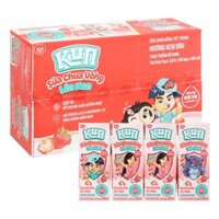 Thùng 48 hộp sữa chua uống tiệt trùng LiF Kun vị kem dâu 180 ml (từ 2 tuổi) - Giao bao bì ngẫu nhiên