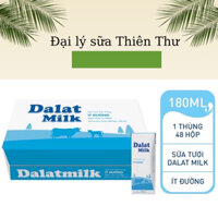 thùng 48 hộp sữa Dalat milk có đường/ít đường/không đường 180ml