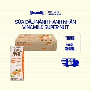 Thùng 48 hộp sữa đậu nành hạnh nhân Vinamilk 180ml