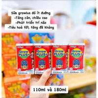 Thùng 48 Hộp Sữa GrowPLUS+ Đỏ Pha Sẵn Tăng Cân Hỗ Trợ Tiêu Hóa Tăng Cường Miễn Dịch 110ml 180ml
