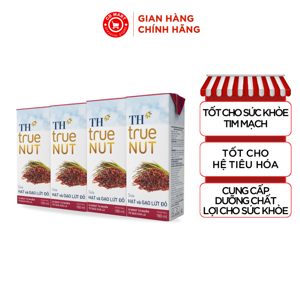 Thùng 48 hộp sữa hạt và gạo lứt đỏ TH True Nut 180ml