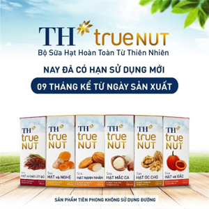 Thùng 48 hộp sữa hạt và gạo lứt đỏ TH True Nut 180ml