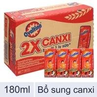 Thùng 48 hộp sữa lúa mạch vị socola Ovaltine bổ sung canxi 180ml