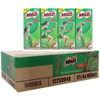 THÙNG 48 HỘP SỮA LÚA MẠCH NESTLE MILO 180ML