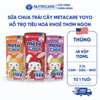 Thùng 48 Hộp Sữa METACARE YOYO Nutricare 110ML Sữa Chua Trái Cây Dinh Dưỡng Tiêu Hoá Khoẻ Bé Cao Lớn Tăng Cường Đề Kháng