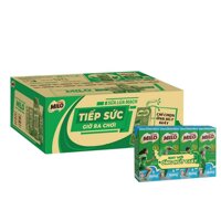 Thùng 48 hộp sữa MILO 180ml có đường/ ít đường( mua 2 thùng tặng túi/ bình nước milo)