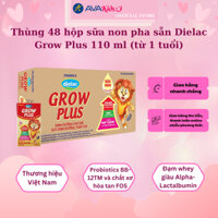 Thùng 48 hộp sữa non pha sẵn Dielac Grow Plus 110 ml (từ 1 tuổi)