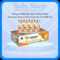 Thùng 48 Hộp Sữa Nước 110ml Nutricare Smarta Grow Cam Cho Trẻ Thấp Còi