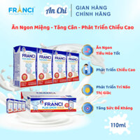 [Thùng 48 hộp] Sữa pha sẵn Franci Plus Grow tăng cân, phát triển chiều cao, trí não, hộp 110ml