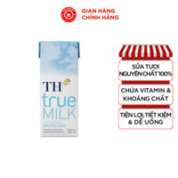 Thùng 48 hộp sữa TH True MILK nguyên chất không đường 180ml