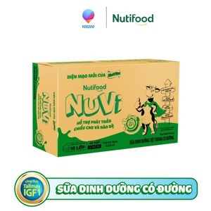 Thùng 48 hộp sữa tiệt trùng có đường Nuvita 110ml