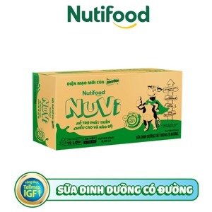 Thùng 48 hộp sữa tiệt trùng có đường Nuvita 110ml