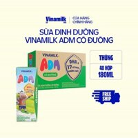 Thùng 48 Hộp sữa tiệt trùng Vinamilk ADM Gold IQ có đường 180ml