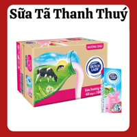 Thùng 48 Hộp Sữa tiệt trùng Dutch Lady Cô gái hà lan Hương Dâu - 180ml ( giá trừ Km )