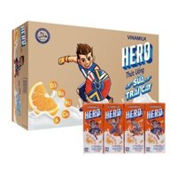 Thùng 48 hộp sữa trái cây Vinamilk Hero hương cam 180 ml (từ 1 tuổi)