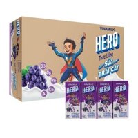 Thùng 48 hộp sữa trái cây Vinamilk Hero hương kẹo nho 180 ml (từ 1 tuổi)
