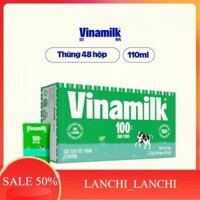 (Thùng 48 Hộp )Sữa Tươi 100% Vinamilk 110ml Có Đường, Ít Đường - Shop Siêu Thị Lan Chi