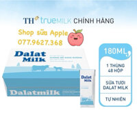 Thùng 48 hộp sữa tươi Dalat Milk 180ml (Có Đường / Ít Đường / Không Đường)