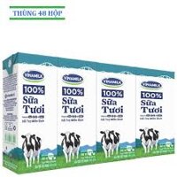 Thùng 48 hộp sữa tươi không đường Vinamilk 100% Sữa Tươi 180ml