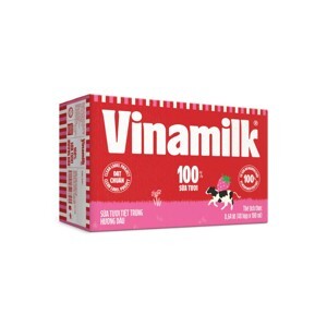 Thùng 48 hộp sữa tươi socola Vinamilk 100% Sữa Tươi 180ml